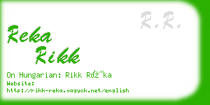 reka rikk business card